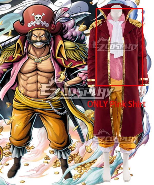 One Piece Gol D. Roger Only Pink Shirt Cosplay Costume