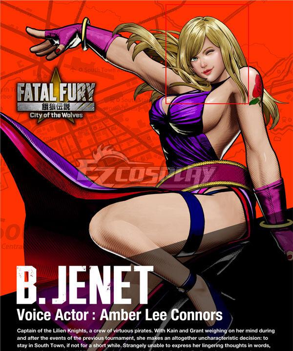 Fatal Fury: City of the Wolves CotW B. JENET Golden Cosplay Wig