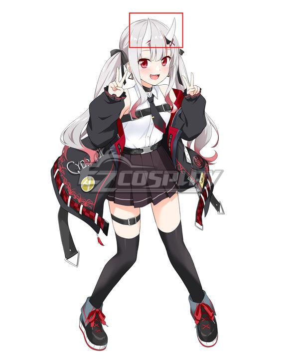 Virtual YouTuber Hololive Nakiri Ayame Double Tail White Head Accessory Cosplay Accessory Prop