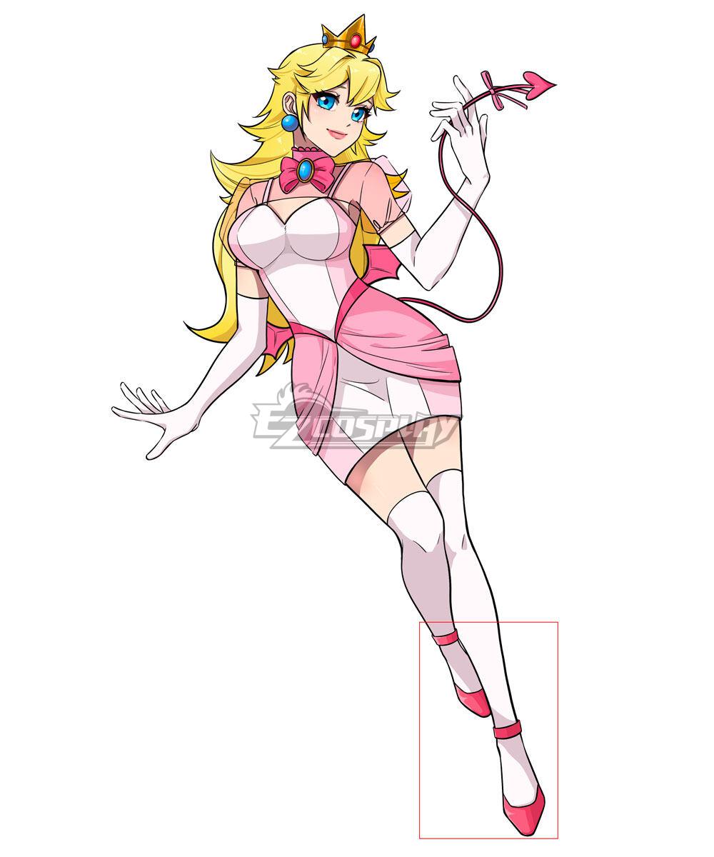 Ezcosplay Original Halloween Women Peach Pink Princess Derivative Sexy Little Devil Nurse Cosplay Shoes