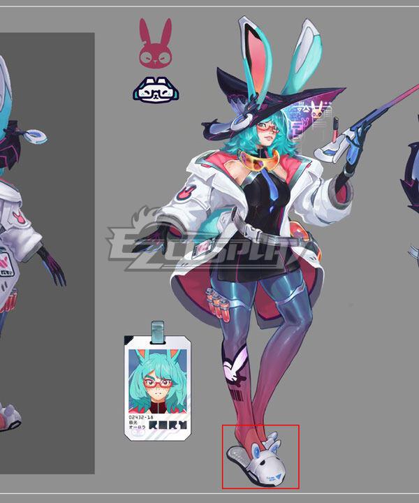 League of Legends LOL Squad Aurora White Cosplay Shoes