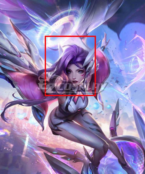 League of Legends LOL Battle Dove Seraphine Purple Cosplay Wig