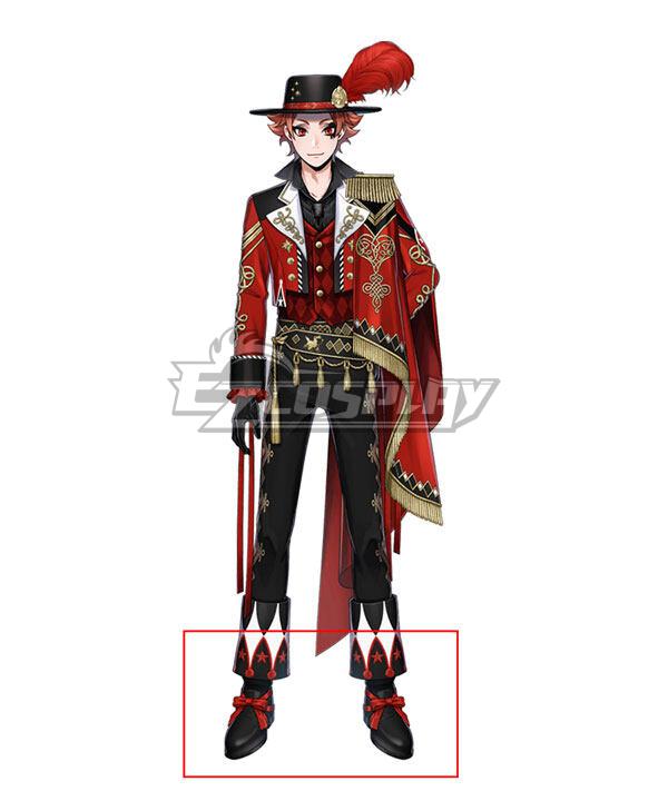 Disney Twisted Wonderland Heartslabyul Ace Trappola Halloween Playful Land Black Red Cosplay Shoes