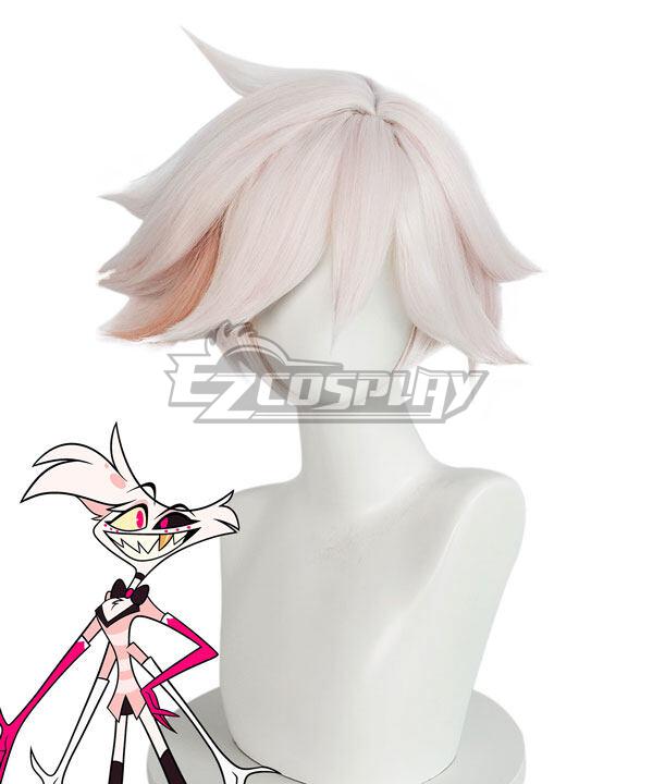 Hazbin Hotel Angel Dust Pink Cosplay Wig