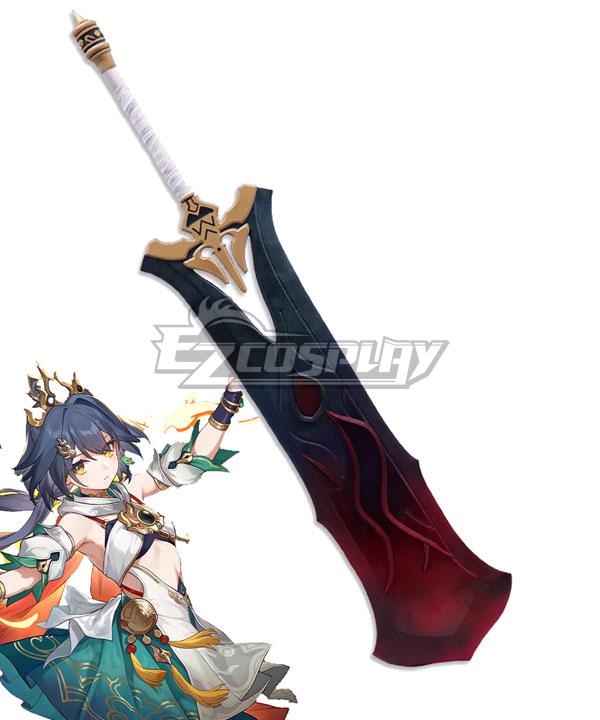 Honkai: Star Rail Yuni Black Red Sword Cosplay Weapon Prop