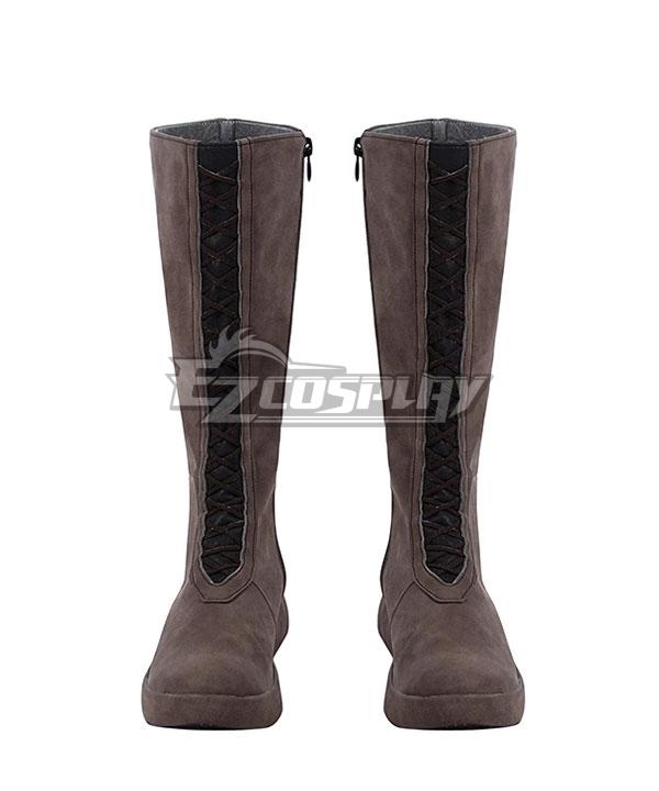 Fallout 4 Refuge No. 111 Women's Jumpsuit Outfits Brown Cosplay Shoes
