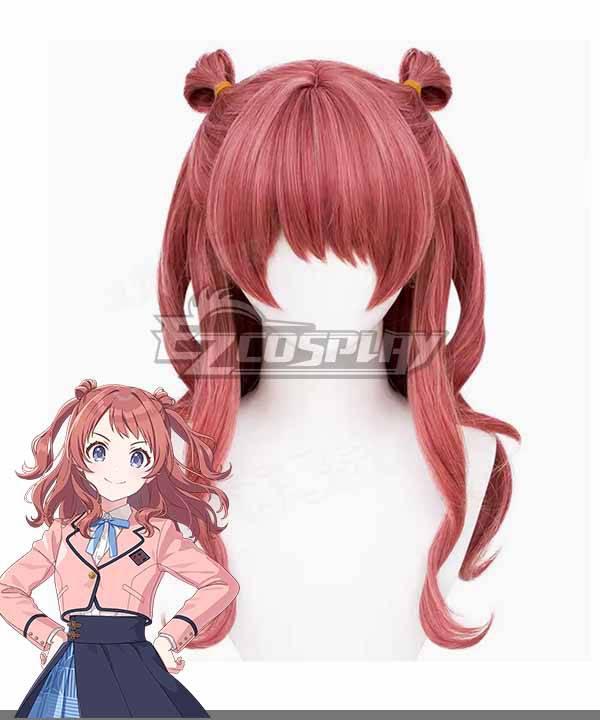 Gakuen Idolmaster Saki Hanami Brown Cosplay Wig