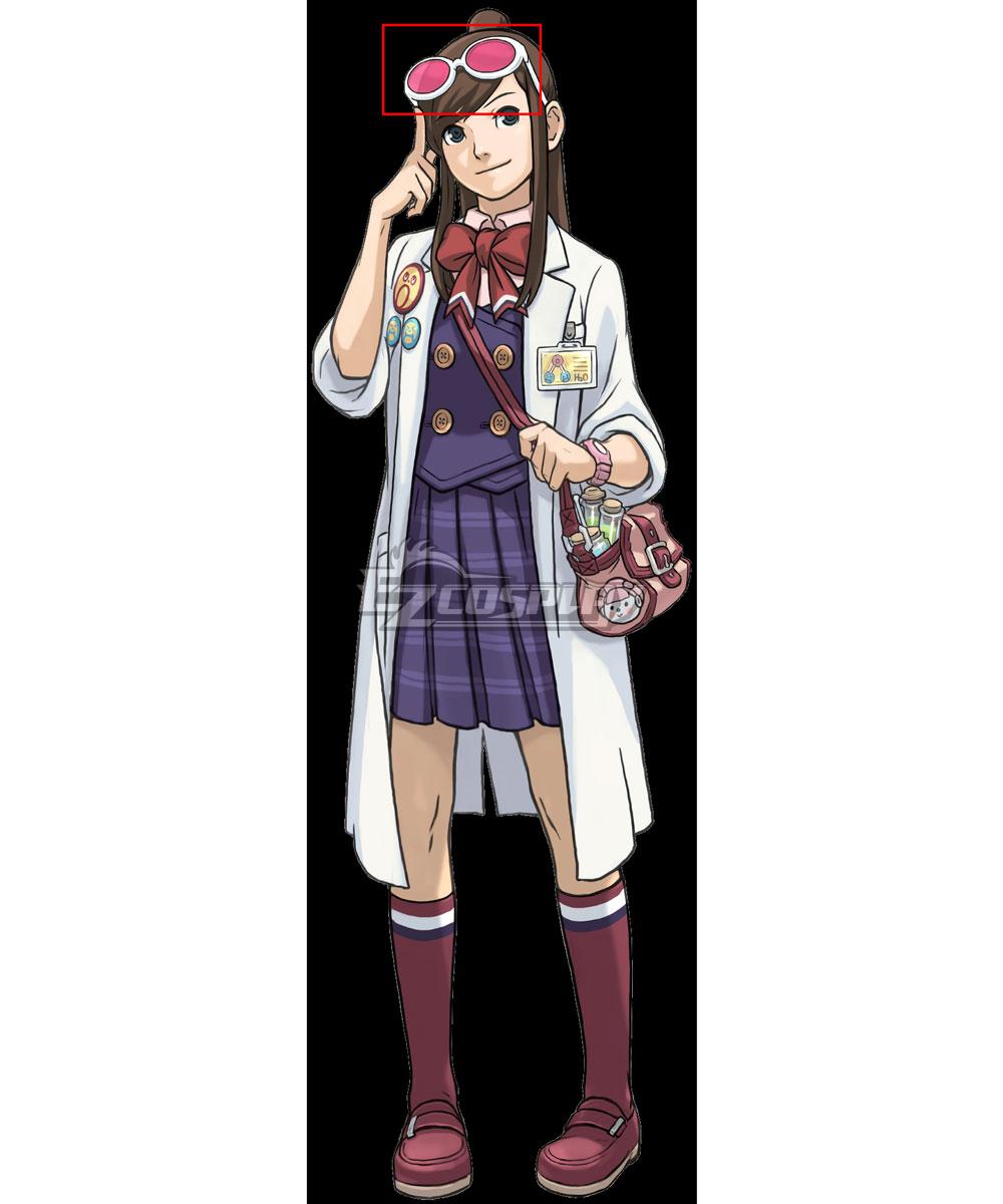 Ace Attorney Gyakuten Saiban Ema Skye Glasses Cosplay Accessory Prop