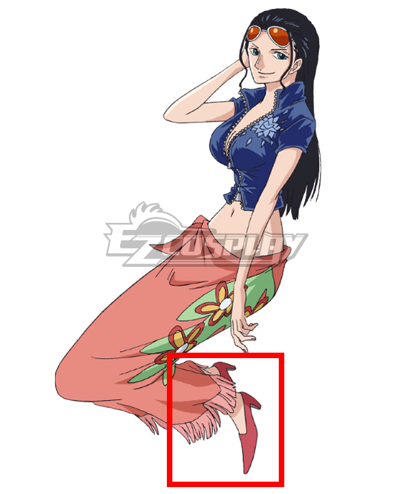 One Piece Dressrosa Nico Robin Red Cosplay Shoes