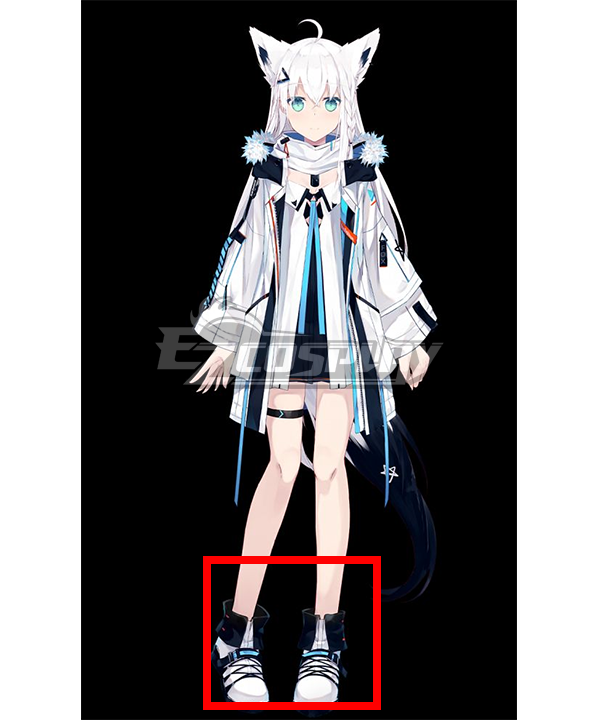 YouTuber Vtuber Shirakami Fubuki Cosplay Shoes