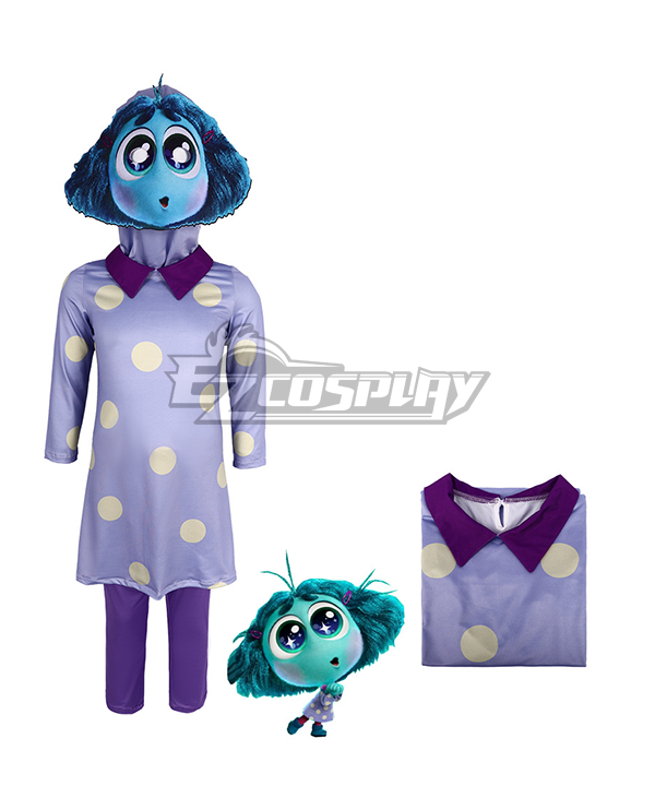 Kids Size Inside Out 2 Envy Cosplay Costume