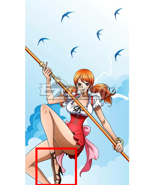 One Piece Nami Brown Cosplay Shoes