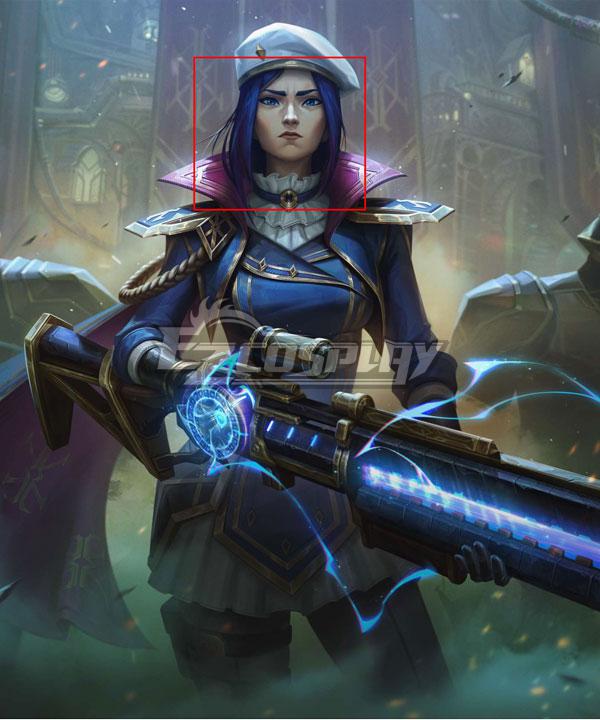 League of Legends LOL Commander Caitlyn Blue Cosplay Wig
