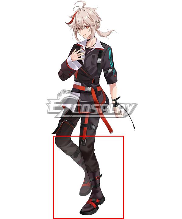 Genshin Impact Hoyofair2024 Flame Fusion Music And Art Festival  Kaedehara Kazuha Black Orange Shoes Cosplay Boots