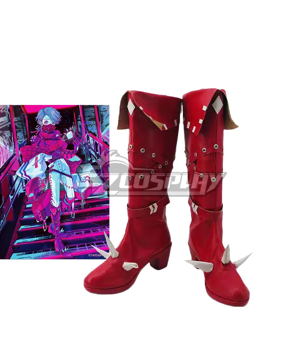 Identity V Embalmer Aesop Carl Series Cyberpunk Red Shoes Cosplay Boots