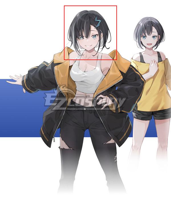 VIRTUAL GIRL @ WORLD'S END Maki Black White Cosplay Wig