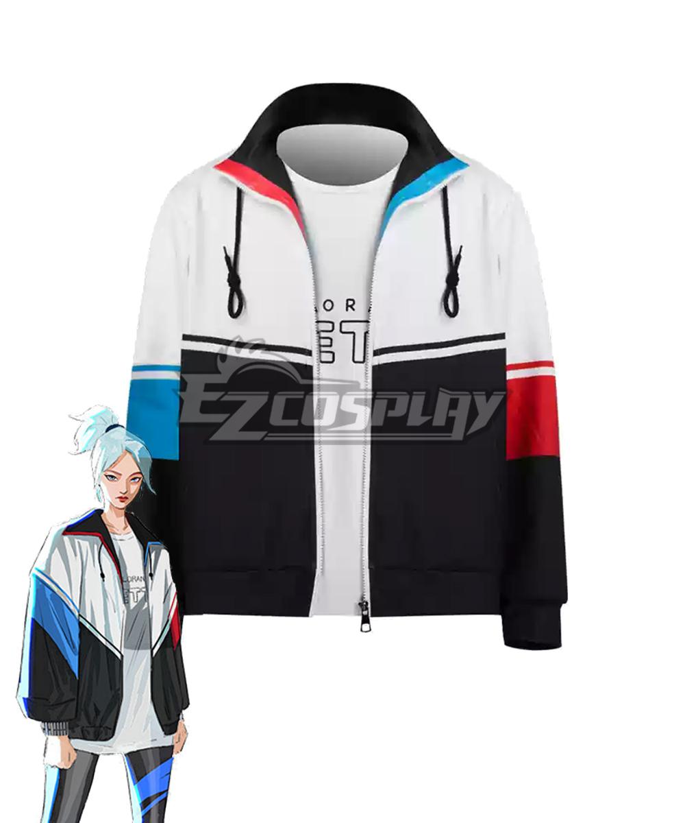 Valorant Jett White Black Coat Cosplay Costume