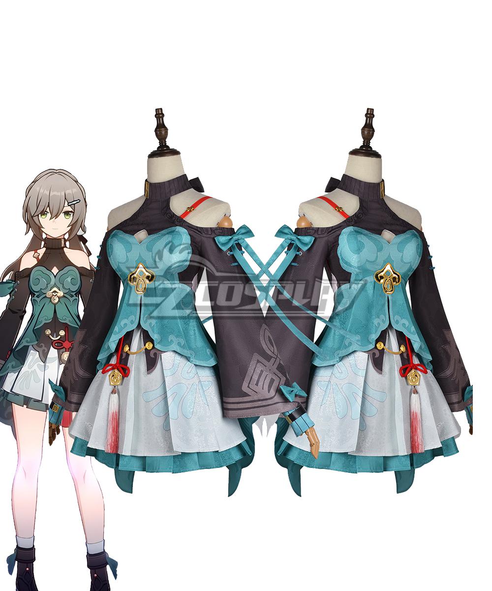 Honkai: Star Rail Qingque Green Cosplay Costume