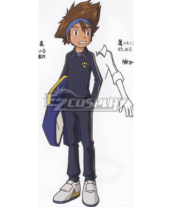 Digimon Adventure 02 Tai Kamiya Taichi Yagami Blue Cosplay Costume