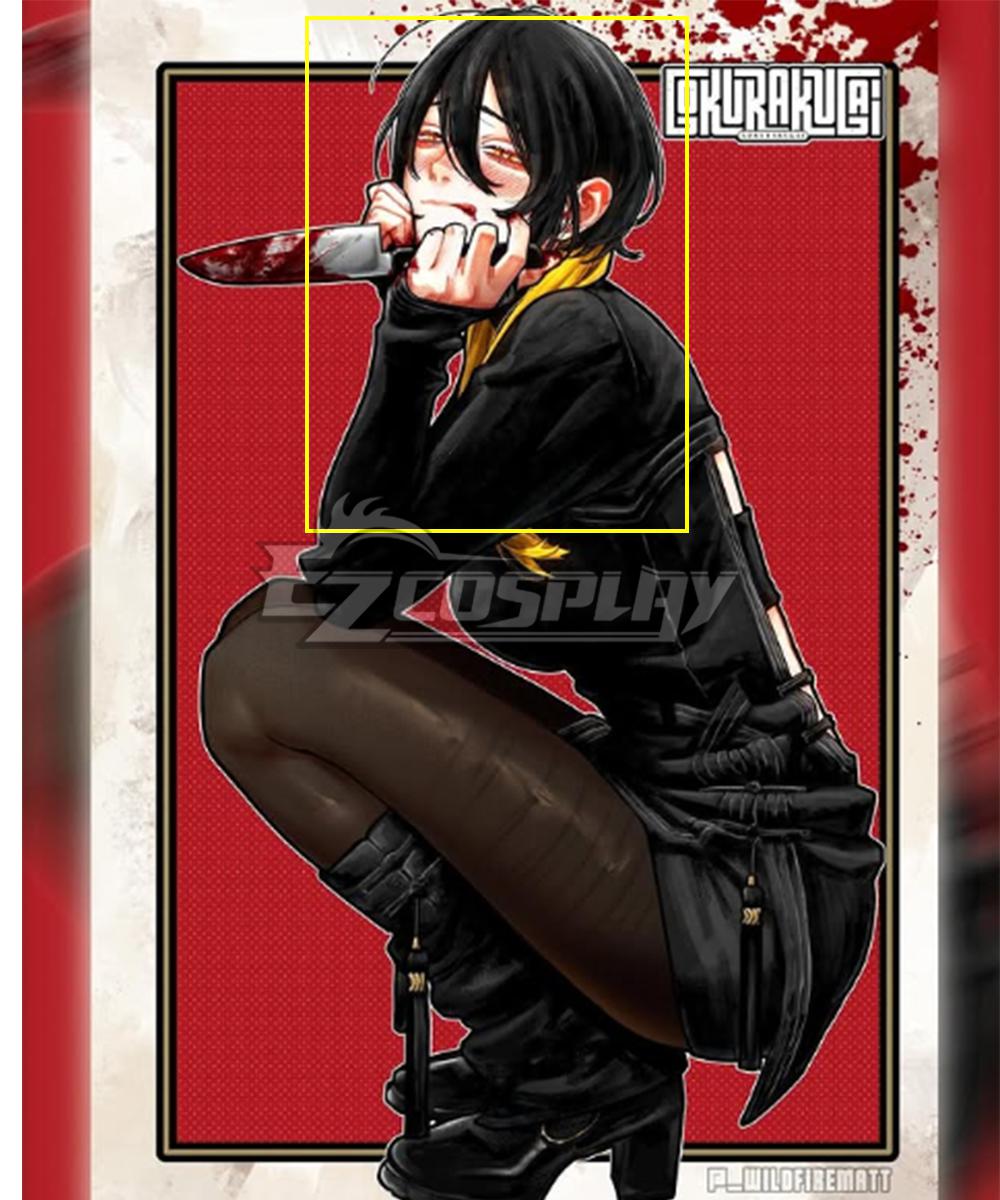Gokurakugai Utsuro Black Yellow Cosplay Wig