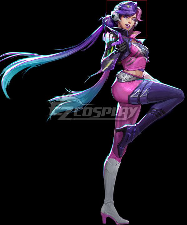 Marvel Rivals Luna Snow Mirae 2099 Purple Pink Cosplay Wig