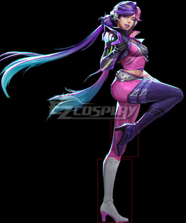 Marvel Rivals Luna Snow Mirae 2099 White Purple Shoes Cosplay Boots