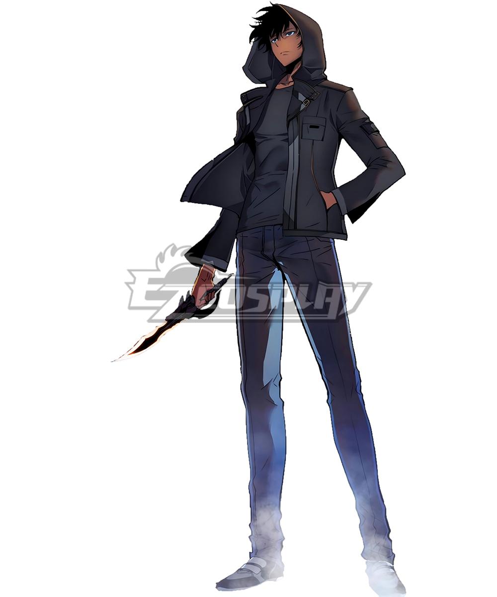 Solo Leveling Sung Jinwoo Black Combat Suit Cosplay Costume