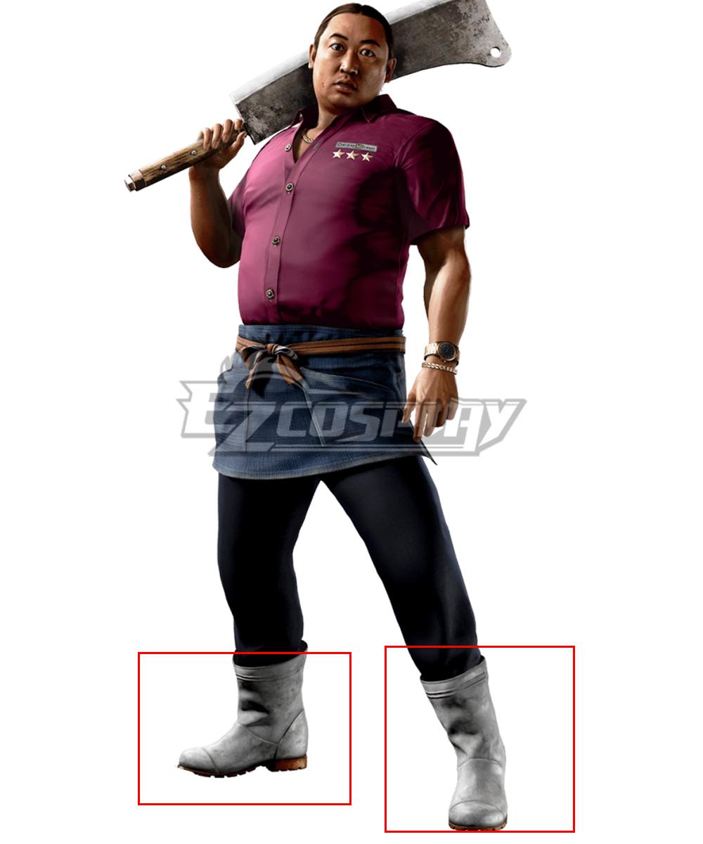 Yakuza 8 Like a Dragon: Pirate Yakuza in Hawaii Masaru Fujita Silver Cosplay Shoes