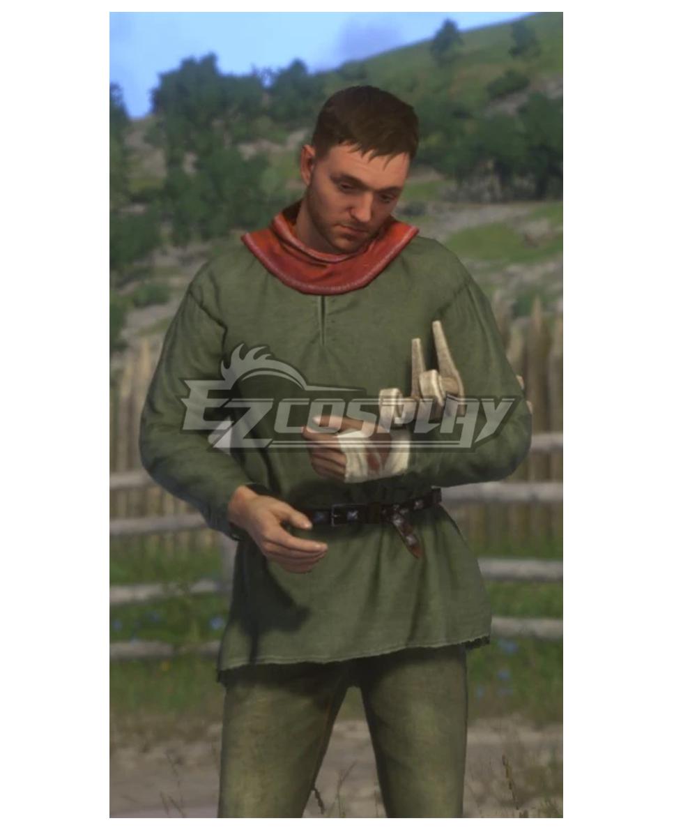 Kingdom Come: Deliverance  Henry of Skalitz Green Bandaged Clothes Cosplay Costume
