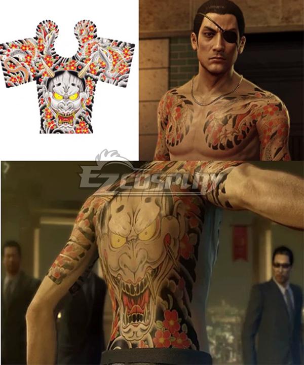 Yakuza Like a Dragon Goro Majima Tattoo Stickers Cosplay Accessory Prop