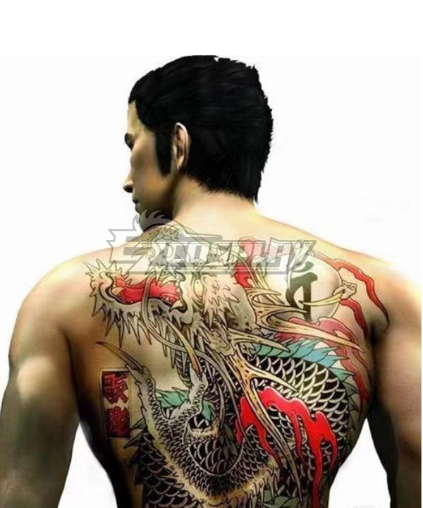 Yakuza Like a Dragon Kazuma Kiryu Tattoo Stickers Cosplay Accessory Prop