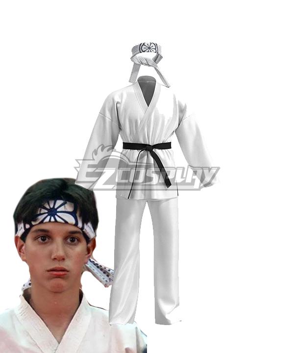 The Karate Kid Cobra Kai Daniel LaRusso White Taekwondo Uniform Cosplay Costume