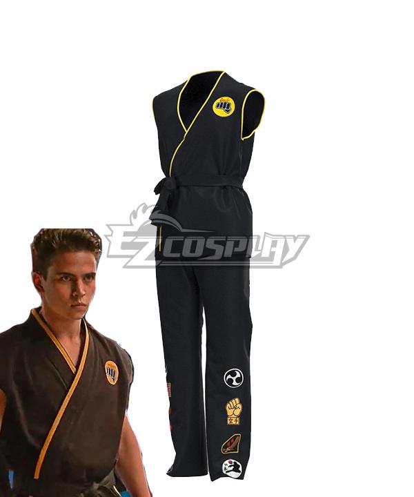 The Karate Kid Cobra Kai Robby Keene Black Taekwondo Uniform Cosplay Costume
