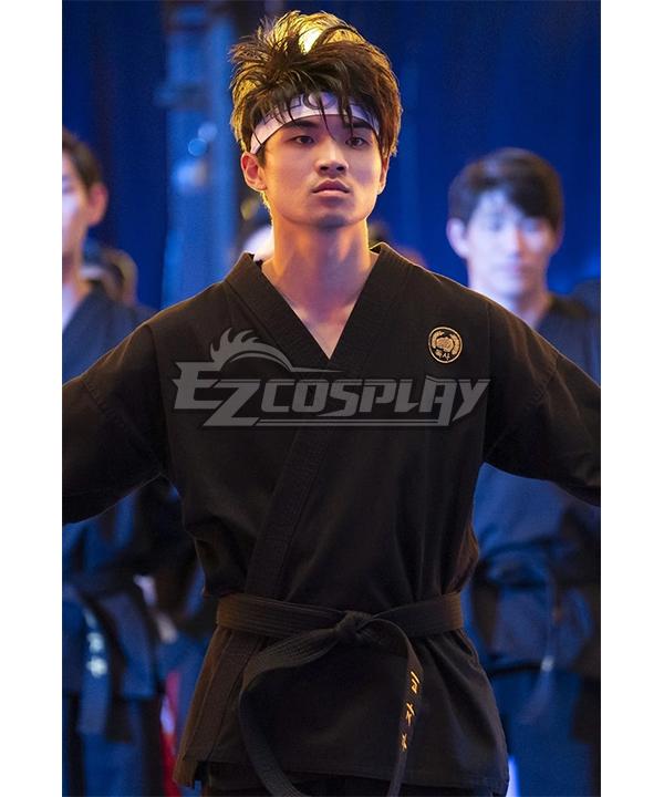 The Karate Kid Cobra Kai Kwon Jae-Sung Black Taekwondo Uniform Cosplay Costume