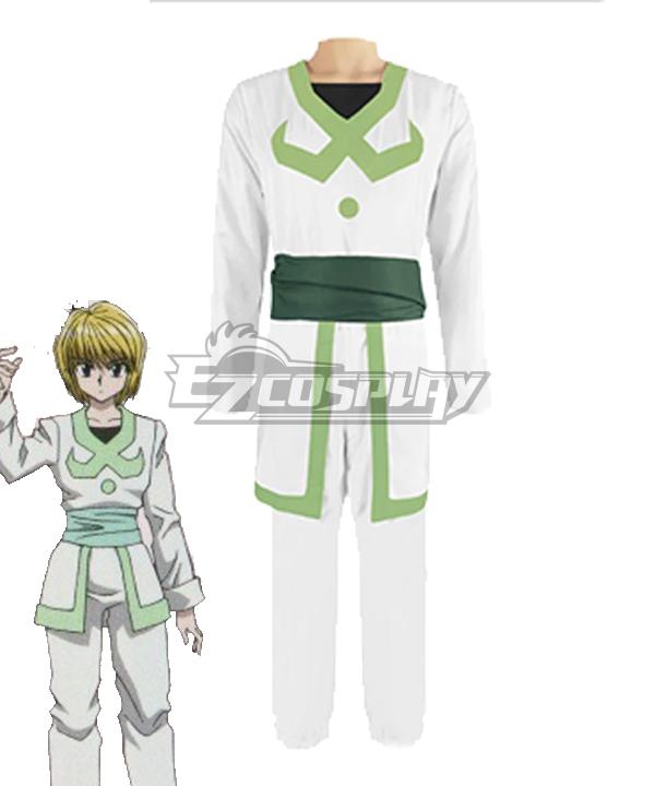 Hunter X Hunter Kurapica Green White Cosplay Costume
