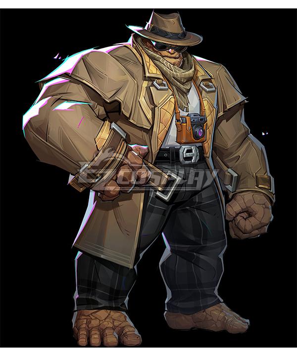 Marvel Rivals Ben Grimm Trench Coat Skin Only Cosplay Costume