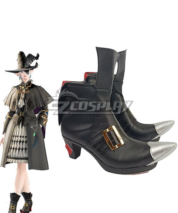 Final Fantasy XIV FF14 Black Mage level 80 Set 
Idealized Wicce Black Cosplay Shoes