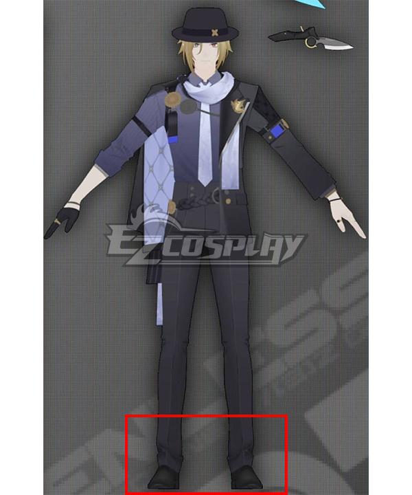 Zenless Zone Zero ZZZ Hugo Vlad Black Cosplay Shoes