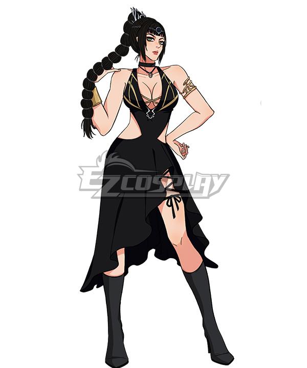 Baldur's Gate III BG3 Original Design Black Dress Cosplay Costume