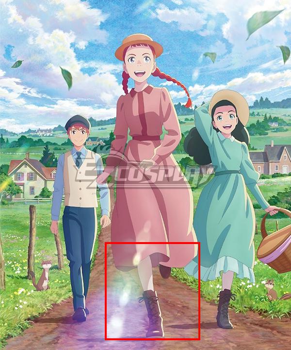 Anne Shirley 2025 Anime Anne Shirley Brown Shoes Cosplay Boots