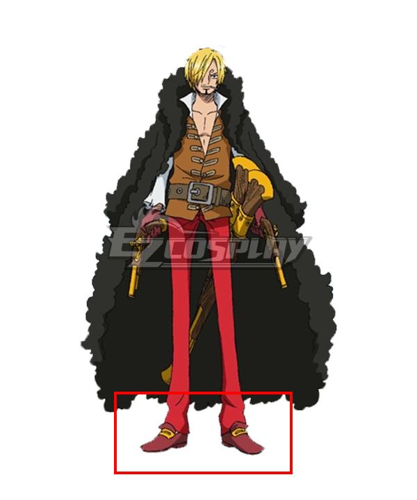 One Piece Film: Z Sanji Vinsmoke Red Cosplay Shoes