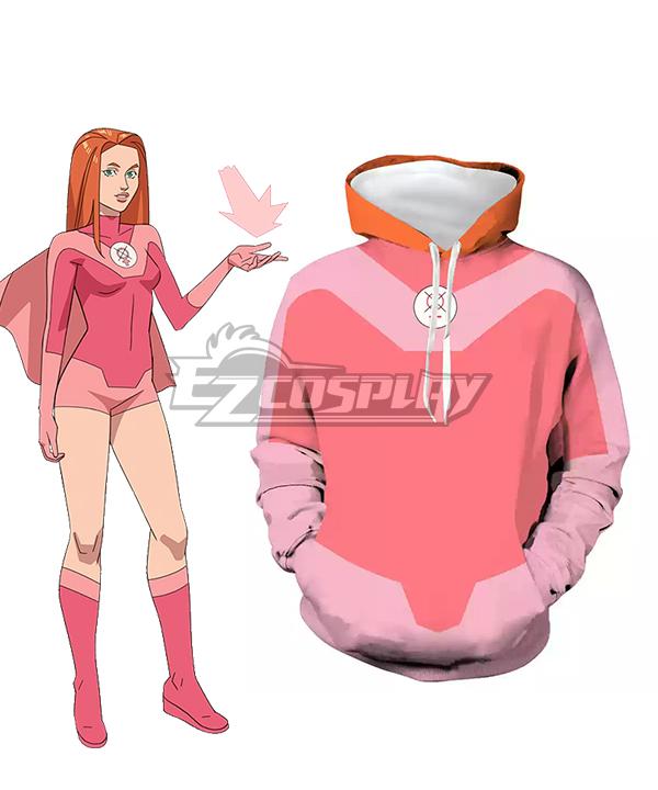 Invincible Atom Eve Pink Hoodie Cosplay Costume