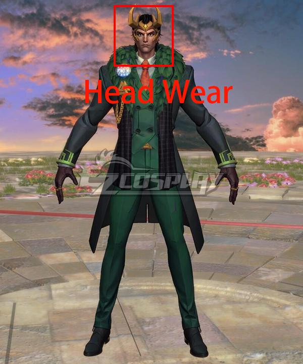 Marvel Rivals Loki Loki Presidential Attire Skin Head Wear Cosplay Accessory Prop