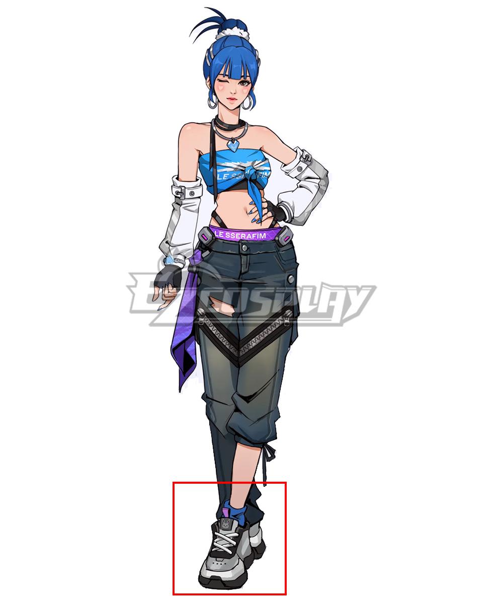 OVERWATCH 2 X LE SSERAFIM FEARLESS D.VA White Cosplay Shoes