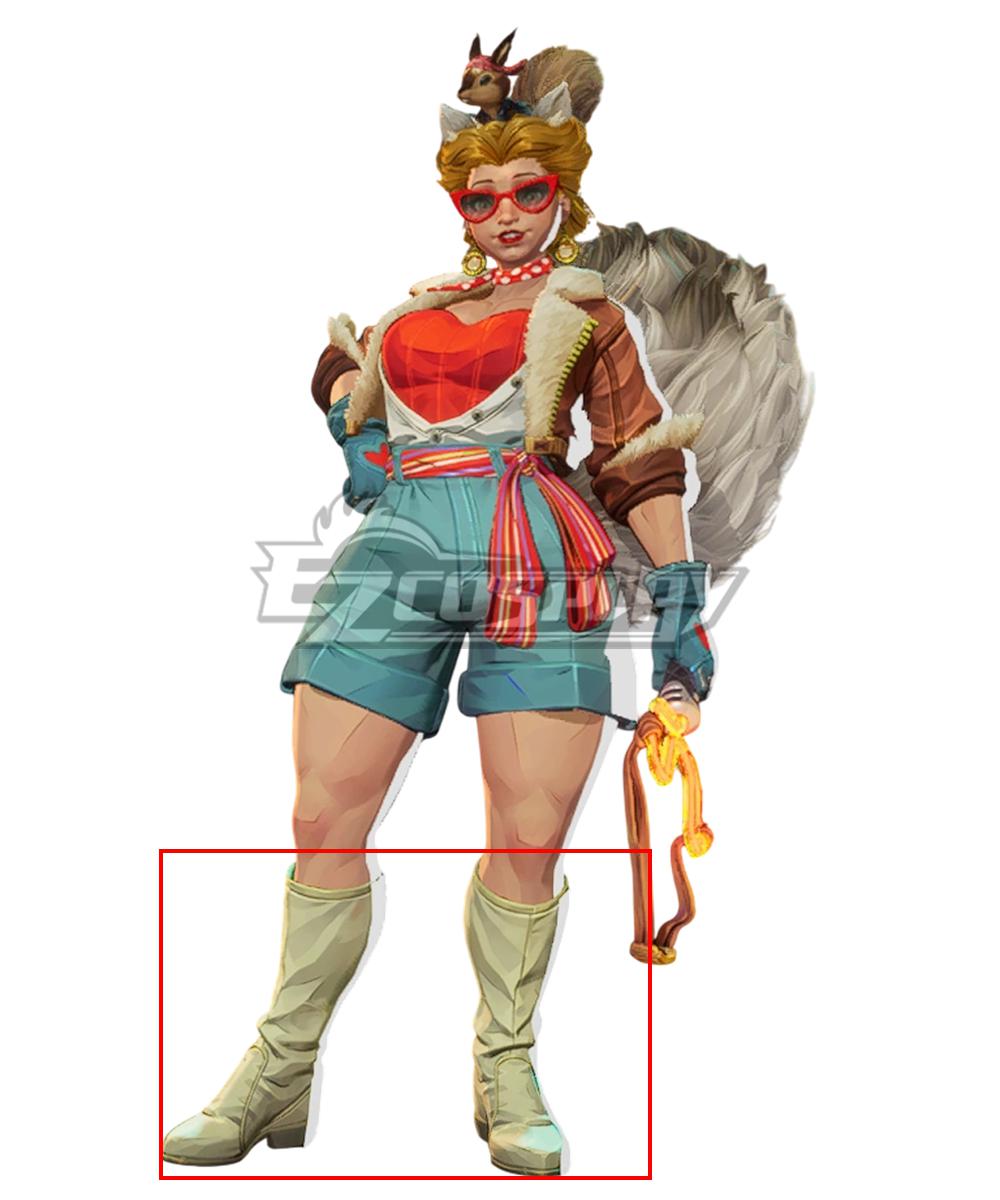 Marvel Rivals Squirrel Girl Brown Urban Hunter Skin White Shoes Cosplay Boots