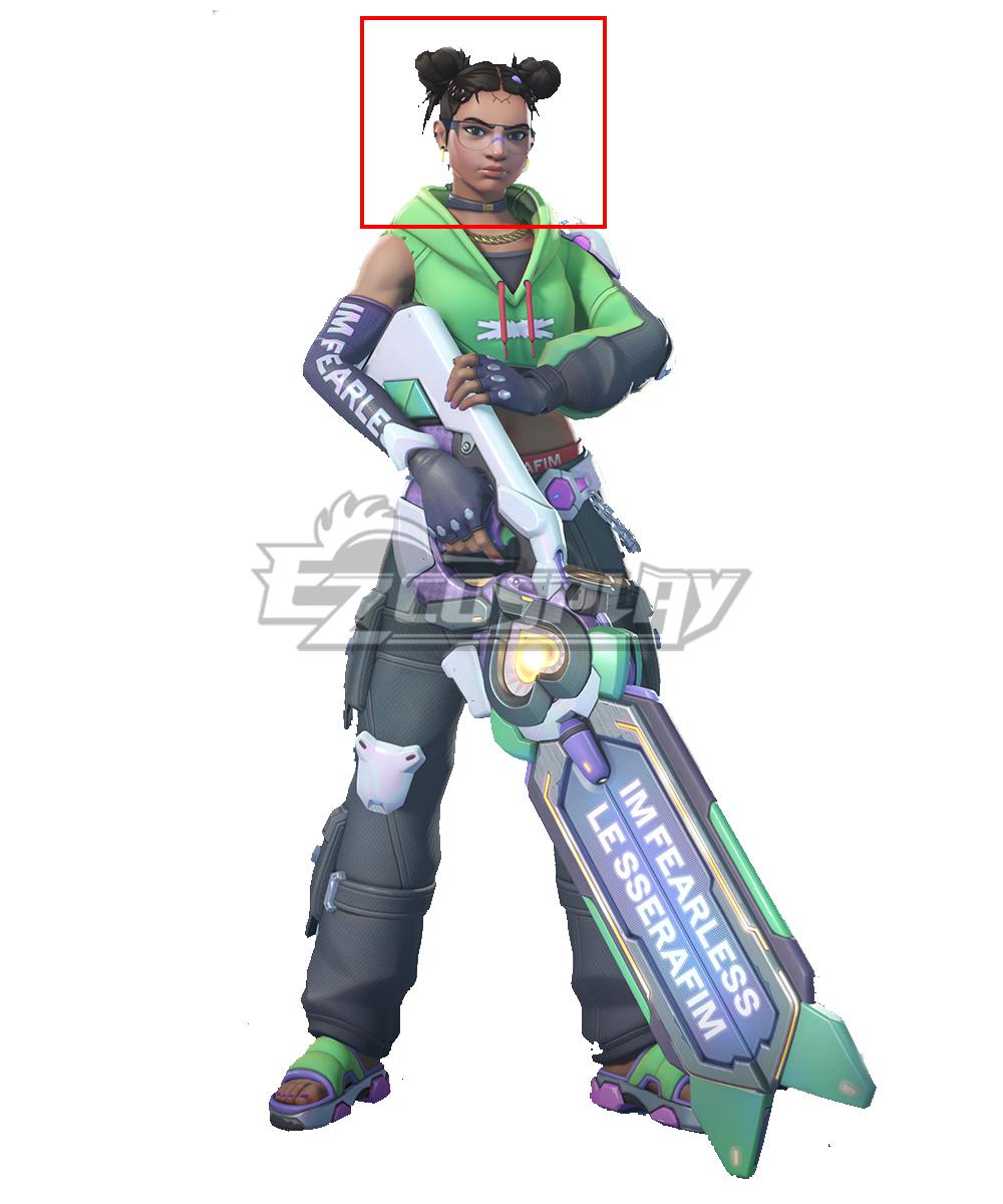 OVERWATCH 2 X LE SSERAFIM FEARLESS Illari Black Cosplay Wig