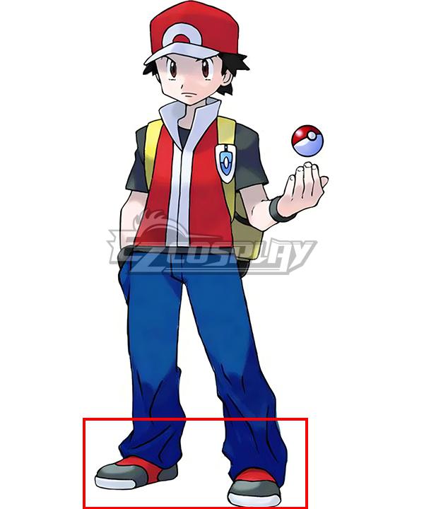 PM Red and Blue Red Black Cosplay Shoes