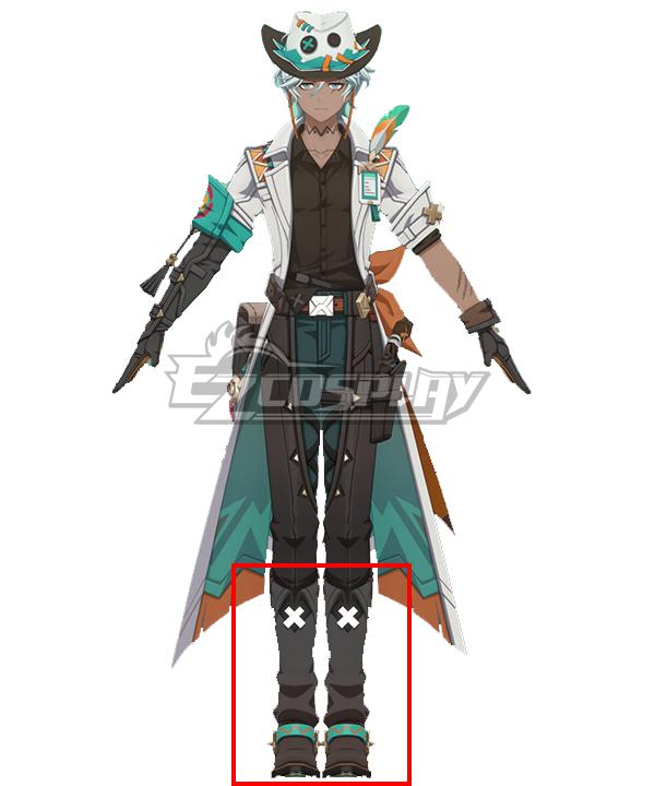 Genshin Impact Ifa Black Shoes Cosplay Boots