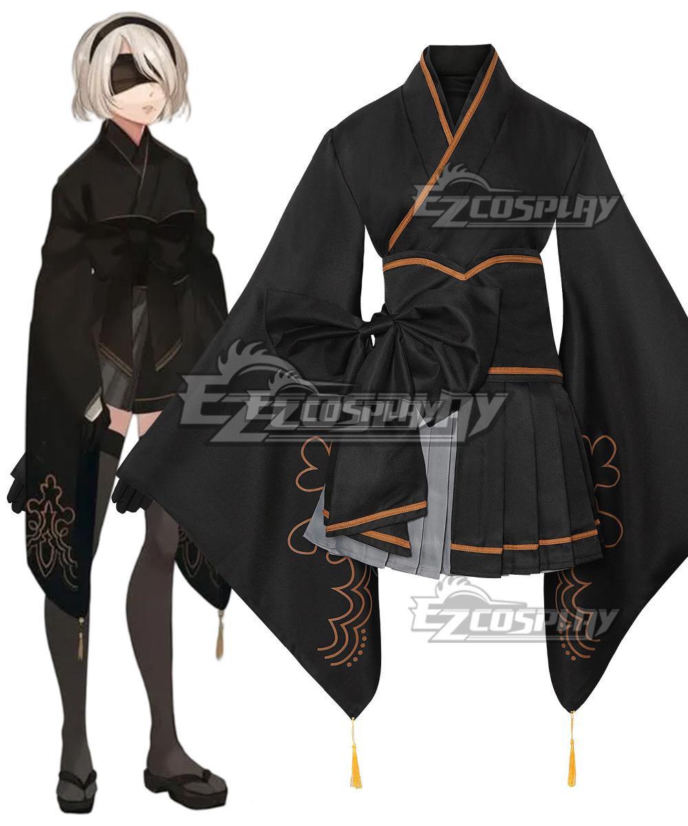 NieR: Automata 2B Kimono Black Cosplay Costume