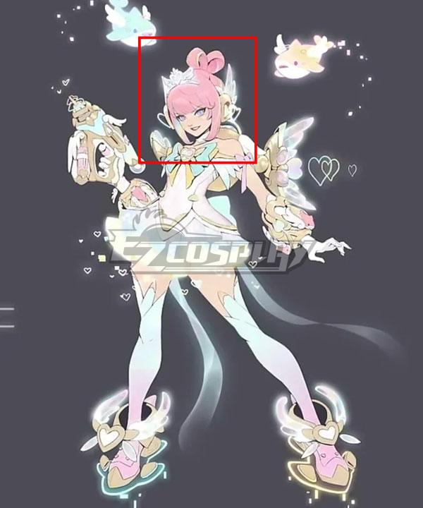 Overwatch 2 OW2  Magical Girl Juno Pink Cosplay Wig